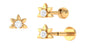 Diamond Floral Earring for Tragus Piercing