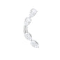 Certified Moissanite Curved Helix Earring for Her
