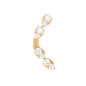 Certified Moissanite Curved Helix Earring for Her