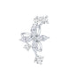 Certified Moissanite Flower Crawler Earring