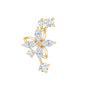 Certified Moissanite Flower Crawler Earring