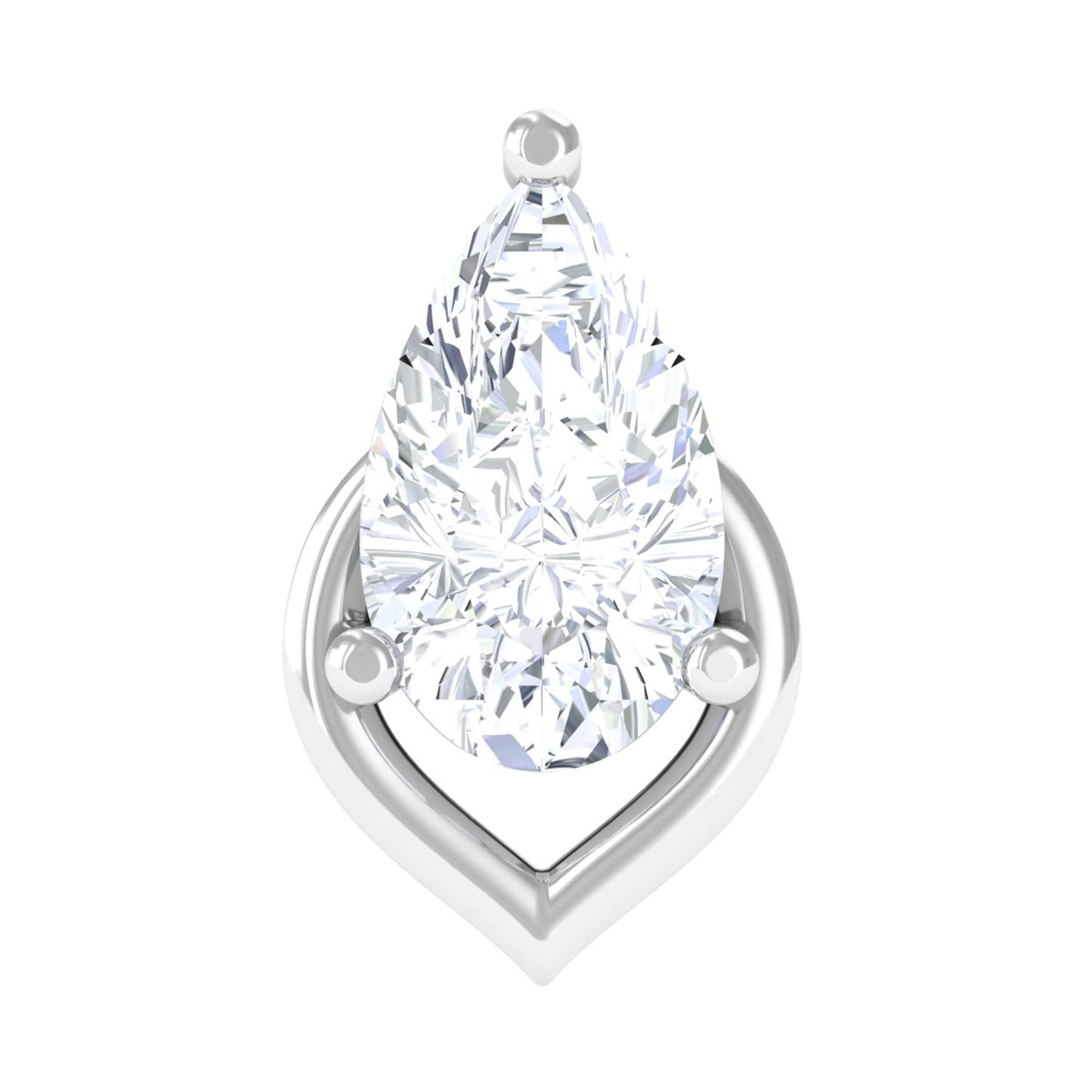 3X5MM Pear Shape Moissanite Solitaire Cartilage Earring