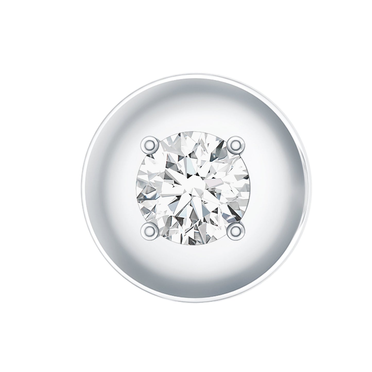 Solitaire Moissanite Circle Cartilage Earring