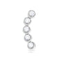 Round Moissanite Crawler Earring for Helix Piercing