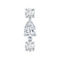 Natural Three Diamond Cartilage Earring with Flat Back