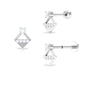 Unique Diamond Geometric Tragus Earring