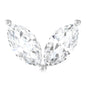 Marquise Cut Moissanite Two Stone Leaf Helix Earring