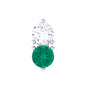 Dainty Emerald and Diamond Two Stone Tragus Earring