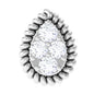 Real Diamond Teardrop Helix Earring with Twisted Rope Frame