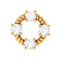Certified Moissanite Circle Helix Earring with Twisted Rope