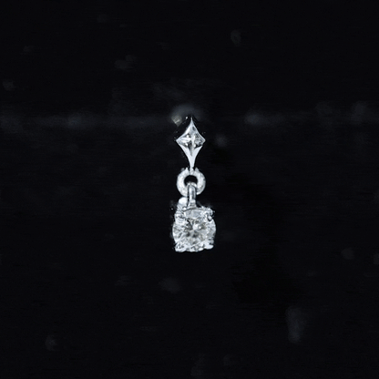 Diamond Dangling Earring for Helix Piercing