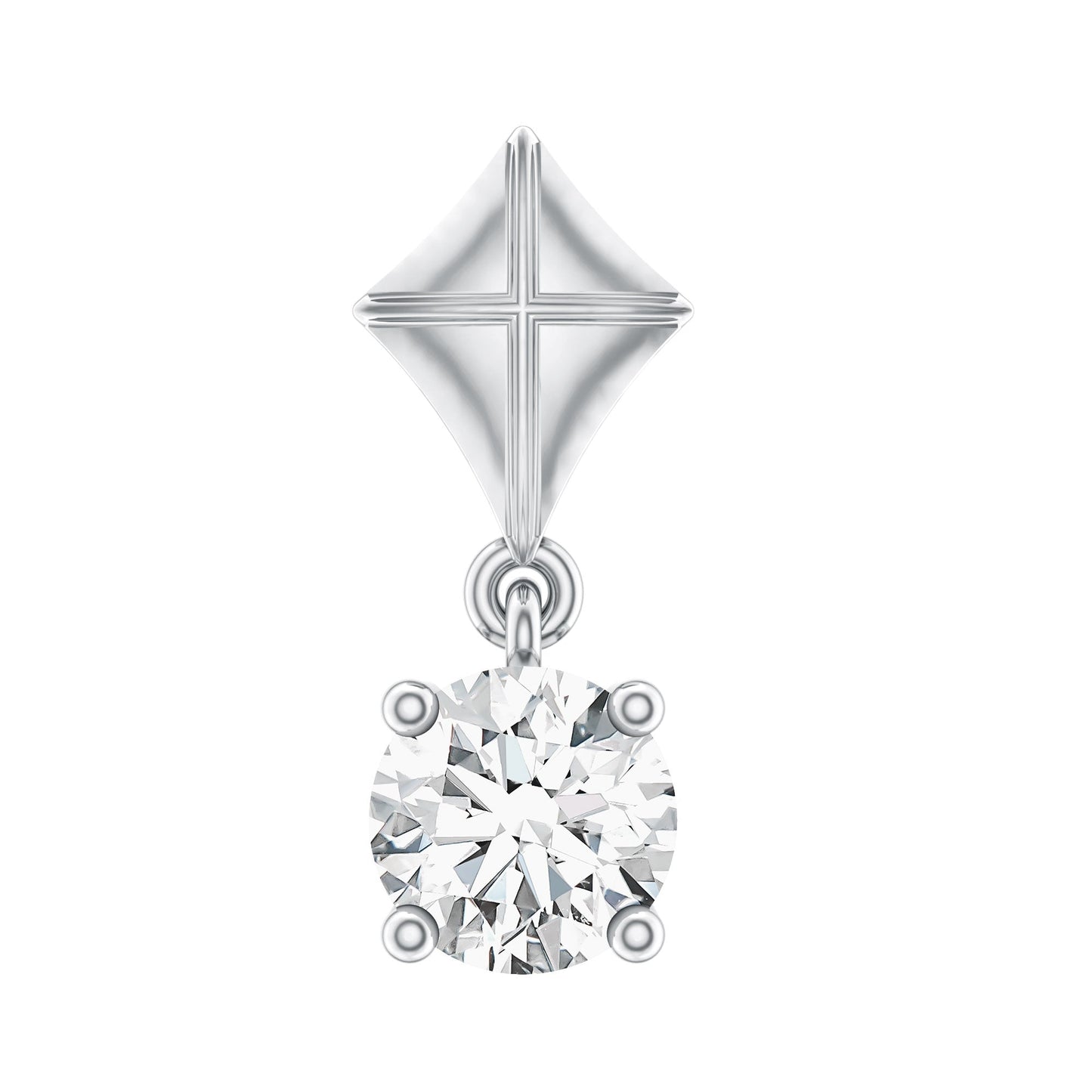 Diamond Dangling Earring for Helix Piercing