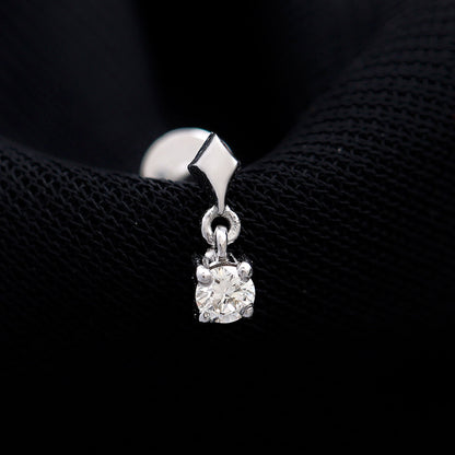 Diamond Dangling Earring for Helix Piercing