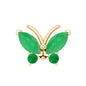 Natural Emerald Butterfly Earring for Cartilage Piercing