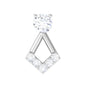 Certified Moissanite Geometric Earring for Tragus Piercing