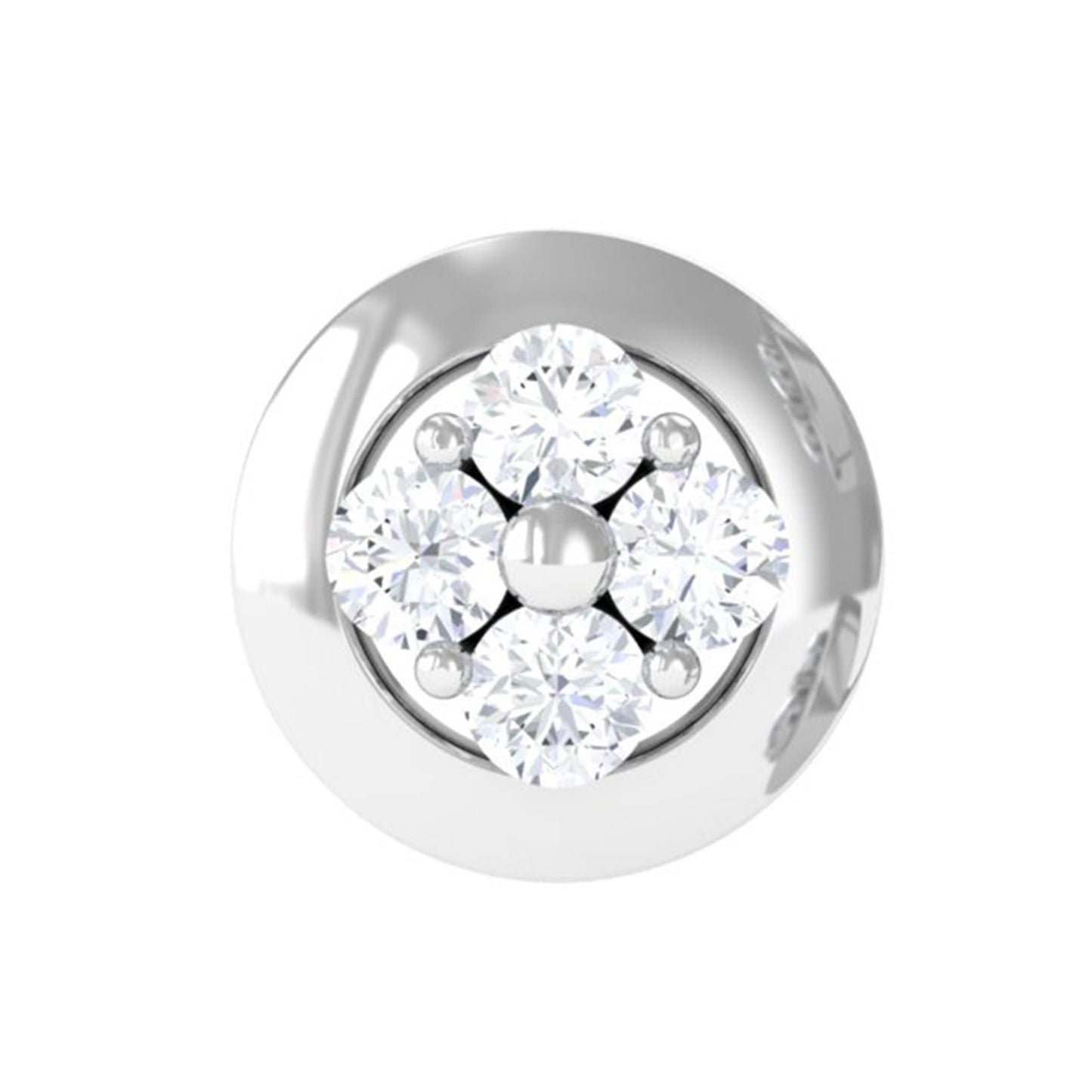 Moissanite Cluster Earring for Second Hole Piercing