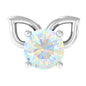 Round Ethiopian Opal Cute Cat Cartilage Earring