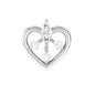 Genuine Diamond Heart Earring for Cartilage Piercing