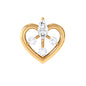 Genuine Diamond Heart Earring for Cartilage Piercing