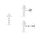 Minimal Diamond Arrow Forward Helix Earring
