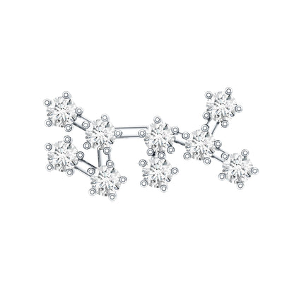 Diamond Sagittarius Zodiac Earring for Helix Piercing