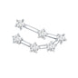 Certified Moissanite Capricorn Zodiac Ear Crawler Earring