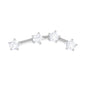 Moissanite Ear Climber Aquarius Earring