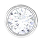 Dainty Moissanite Conch Cartilage Earring in Bezel Setting