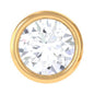 Dainty Moissanite Conch Cartilage Earring in Bezel Setting