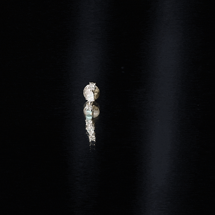 Certified Moissanite 3 Stone Tragus Earring
