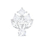 Moissanite Cluster Earring for Upper Lobe Piercing