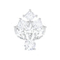 Moissanite Cluster Earring for Upper Lobe Piercing