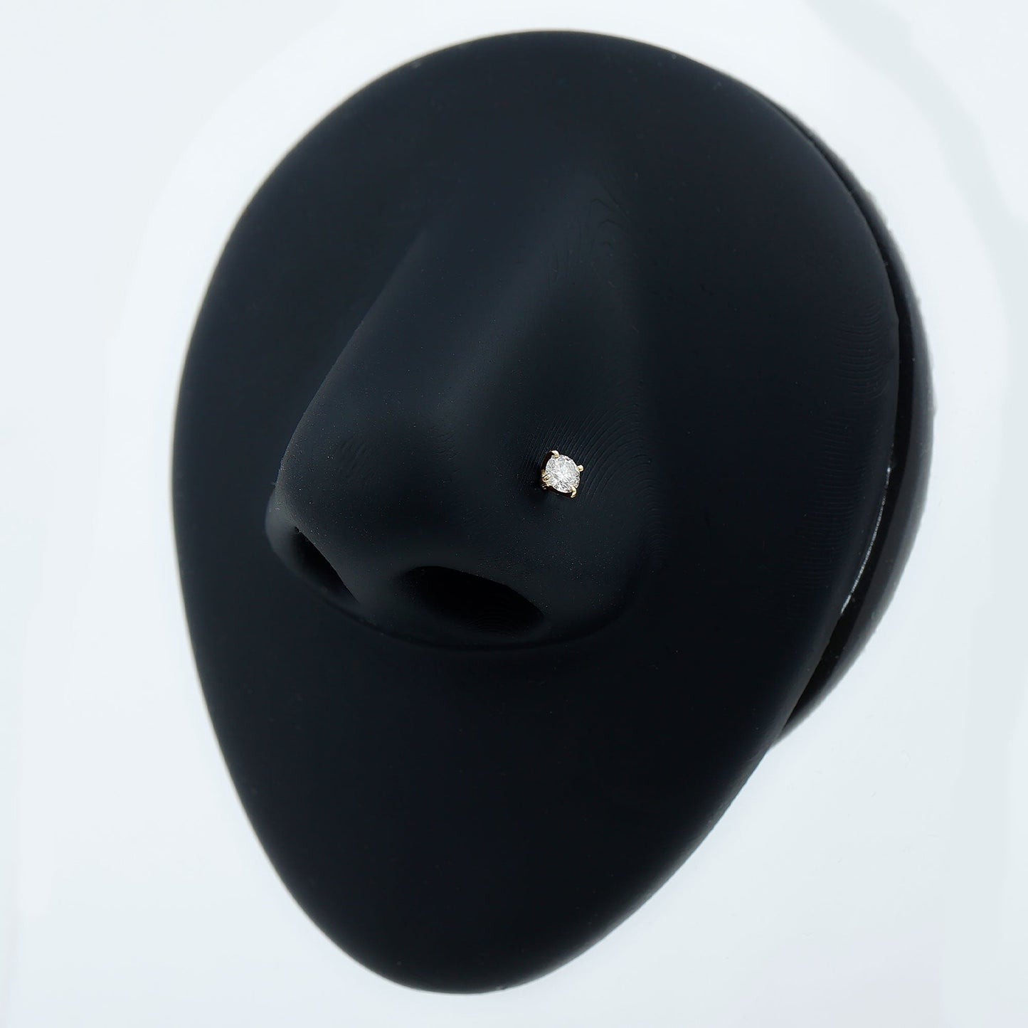 Minimalist Peg Head Set Diamond Nose Pin Stud