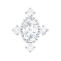 Vintage Inspired Oval Diamond Cartilage Earring