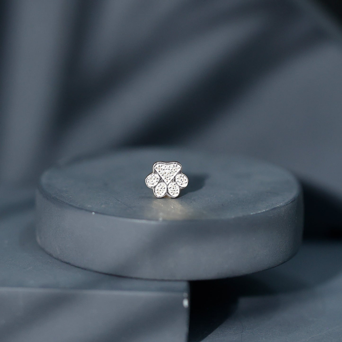 Certified Diamond Paw Cartilage Earring