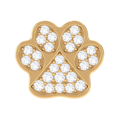 Certified Diamond Paw Cartilage Earring