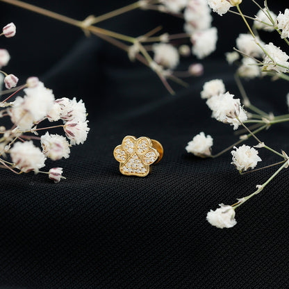 Certified Diamond Paw Cartilage Earring