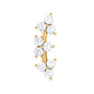 Simple Diamond Curved Helix Earring with Flat Back