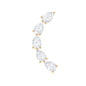 Pear Shape Diamond Crawler Earring for Cartilage Piercing