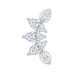 Marquise Diamond Leaf Crawler Earring for Helix Piercing