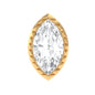 Marquise Diamond Solitaire Earring for Tragus Piercing