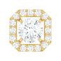 Simple Octagon Shape Diamond Helix Earring