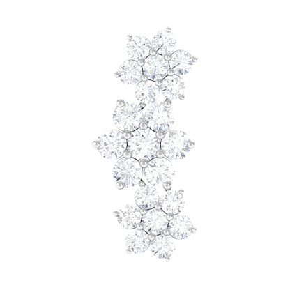 Certified Diamond Flower Crawler Cartilage Earring