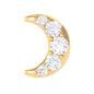 Round Cut Diamond Crescent Moon Cartilage Earring