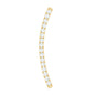 Pave Set Diamond Curved Bar Earring for Cartilage Piercing