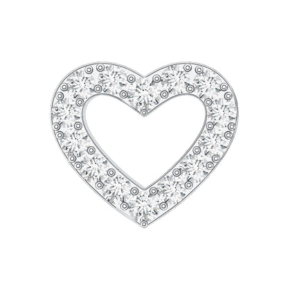 Cute Diamond Open Heart Earring for Helix Piercing