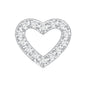 Cute Diamond Open Heart Earring for Helix Piercing