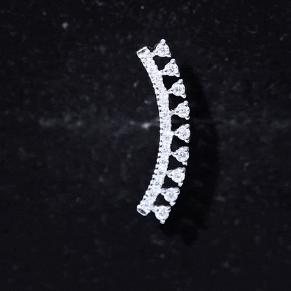 Minimal Diamond Crawler Earring for Cartilage Piercing