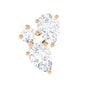 Natural Three Diamond Cluster Tragus Earring
