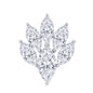 Marquise Diamond Leaf Cluster Helix Earring